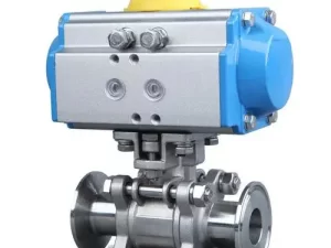 Pneumatic Ball Valve for gas and water flow applications.